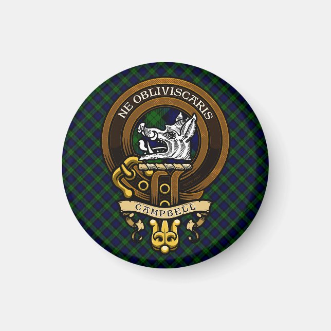 Scottish Clan Campbell Abzeichen und Wappen Magnet (Vorne)
