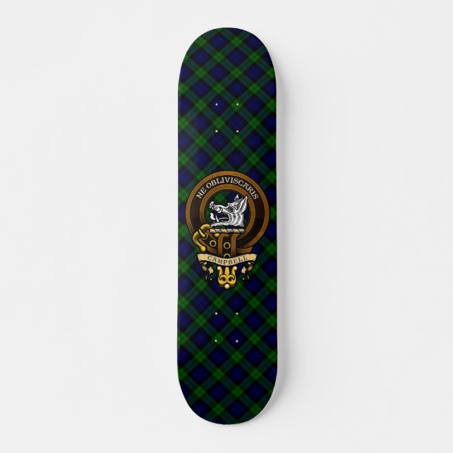 Scottish Clan Campbell Abzeichen und Wappen Skateboard (Vorne)