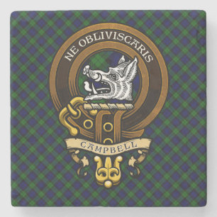 Scottish Clan Campbell Abzeichen und Wappen Steinuntersetzer