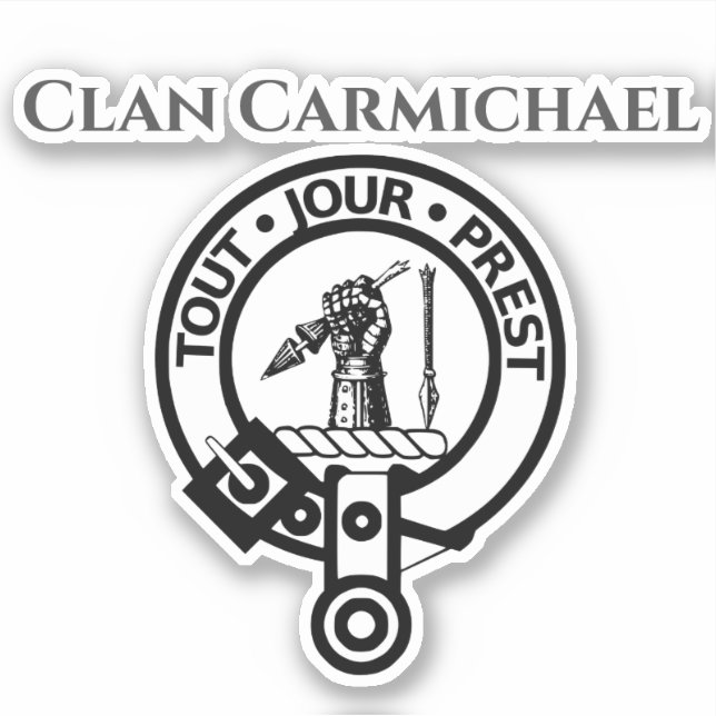 Scottish Clan Carmichael Wappen Abzeichen Sticker (Vorderseite)