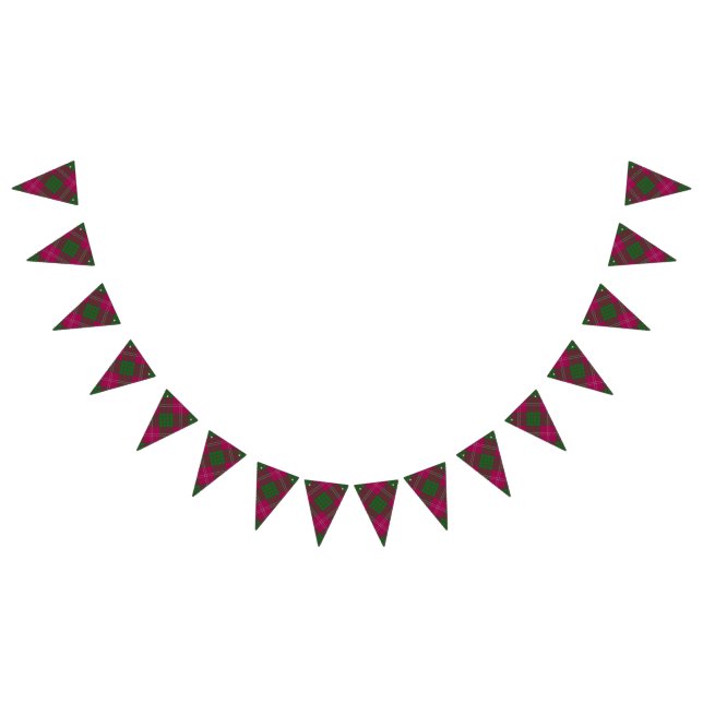 Scottish Clan Crawford Tartan Wimpelkette (Alle)