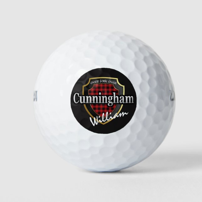 Scottish Clan Cunningham personalisieren Ihren Nam Golfball (Vorderseite)