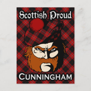 Scottish Clan Cunningham Tartan Postcard Postkarte