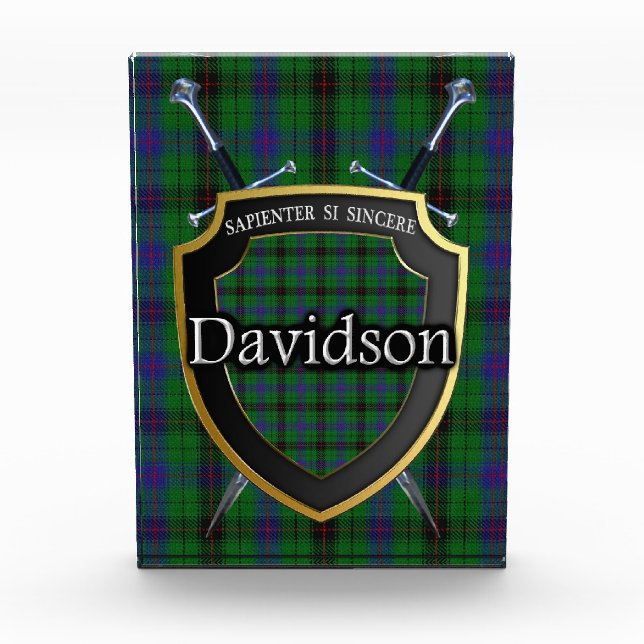 Scottish Clan Davidson Tartan Fotoblock (Vorderseite)