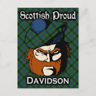 Scottish Clan Davidson Tartan Postcard Postkarte