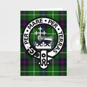 Scottish Clan Donald Tartan und Wappen Karte