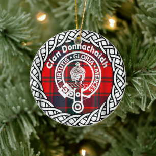 Scottish Clan Donnachaidh Tartan und Wappen Keramik Ornament