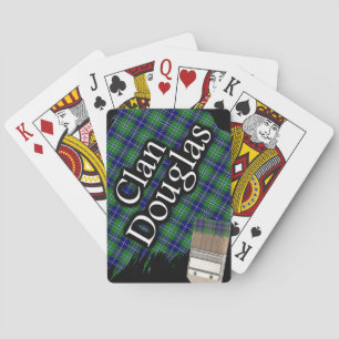 Scottish Clan Douglas Tartan Paint Brush Spielkarten