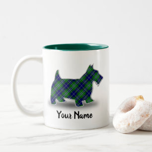 Scottish Clan Douglas Tartan Scottish Terrier Zweifarbige Tasse