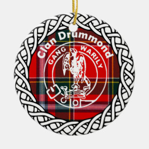 Scottish Clan Drummond Tartan und Wappen Keramik Ornament