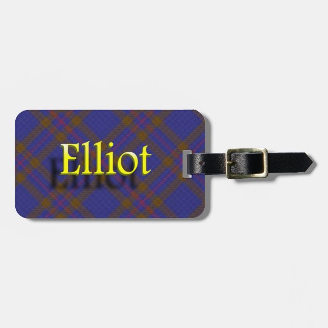 Scottish Clan Elliot Luggage Tag Gepäckanhänger (Vorderseite horizontal)