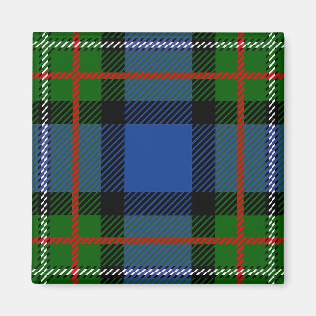 Scottish Clan Fergusson Tartan Kariert Magnet (Vorne)