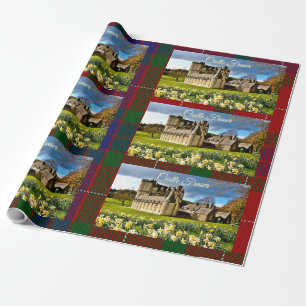 Scottish Clan Fraser Castle Tartan Wrapping Paper Geschenkpapier