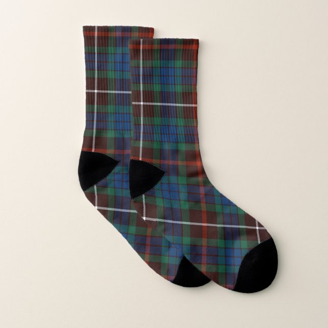 Scottish Clan Fraser Junting Ancient Tartan Karier Socken (Paar)