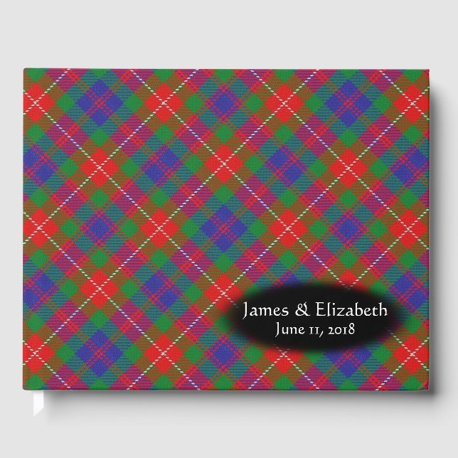 Scottish Clan Fraser von Lovat Tartan Kariert Wedd Gästebuch (Vorderseite)