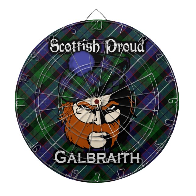Scottish Clan Galbraith Tartan Dartboard Dartscheibe (vorne)