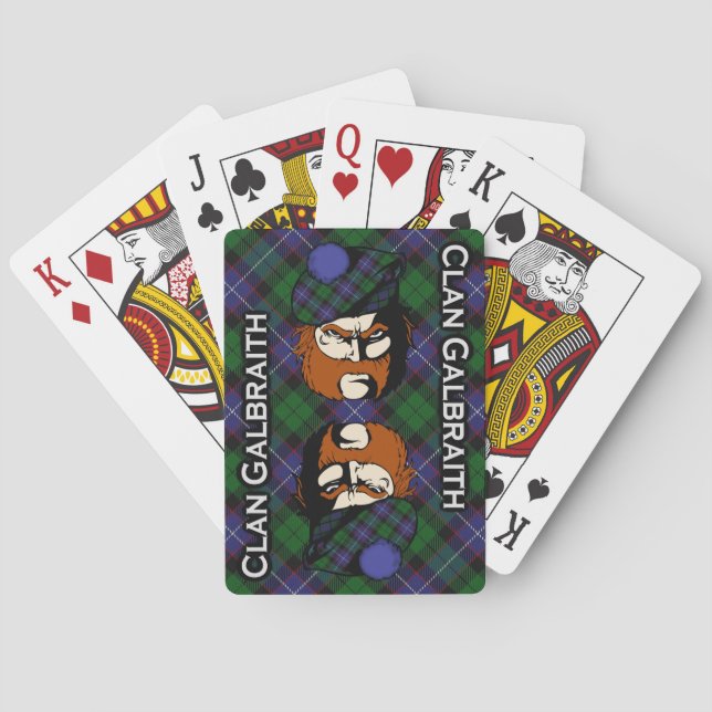 Scottish Clan Galbraith Tartan Deck Spielkarten (Rückseite)