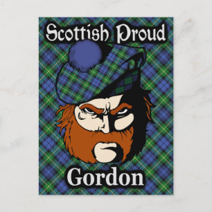Scottish Clan Gordon Tartan Postcard Postkarte