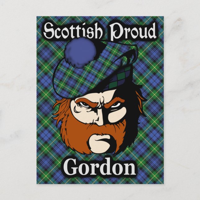 Scottish Clan Gordon Tartan Postcard Postkarte (Vorderseite)