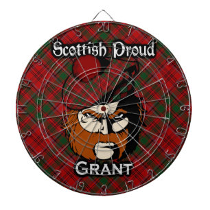 Scottish Clan Grant Tartan Dartboard Dartscheibe