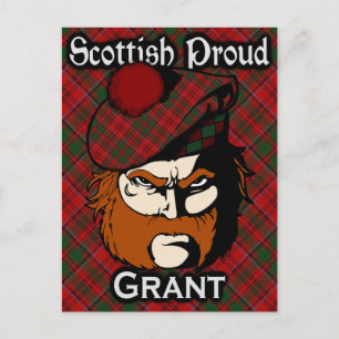 Scottish Clan Grant Tartan Postcard Postkarte