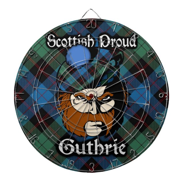 Scottish Clan Guthrie Tartan Dartboard Dartscheibe (vorne)