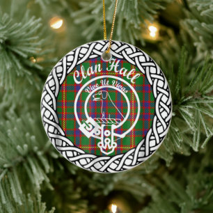 Scottish Clan Hall Tartan und Wappen Keramik Ornament