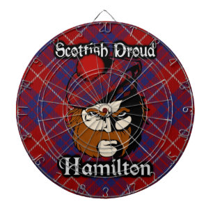 Scottish Clan Hamilton Tartan Dartboard Dartscheibe
