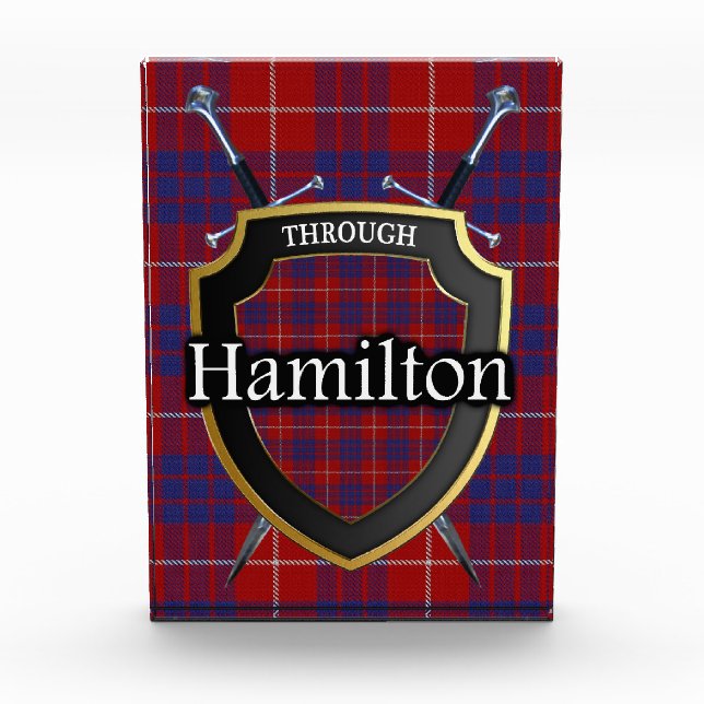 Scottish Clan Hamilton Tartan Fotoblock (Vorderseite)