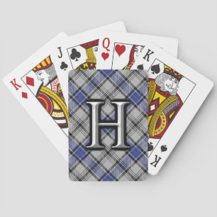 Scottish Clan Hannay Letter H Monogram Tartan Deck Spielkarten