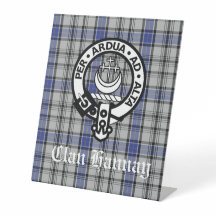 Scottish Clan Hannay Wappen Abzeichen und Tartan C