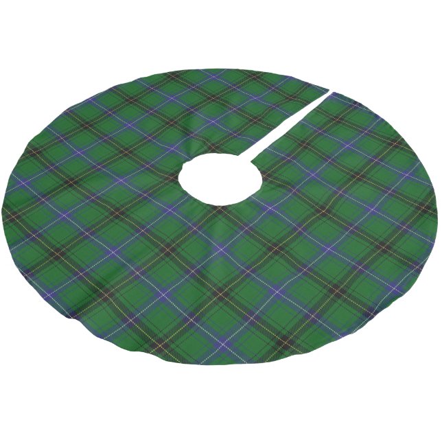 Scottish Clan Henderson Tartan Polyester Weihnachtsbaumdecke (Schrägansicht)