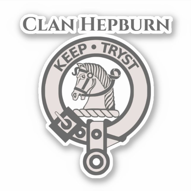 Scottish Clan Hepburn Wappen Abzeichen Sticker (Vorderseite)