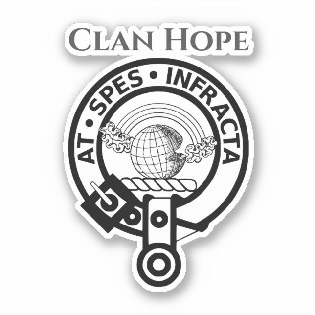 Scottish Clan Hope Wappen Abzeichen Sticker (Vorderseite)