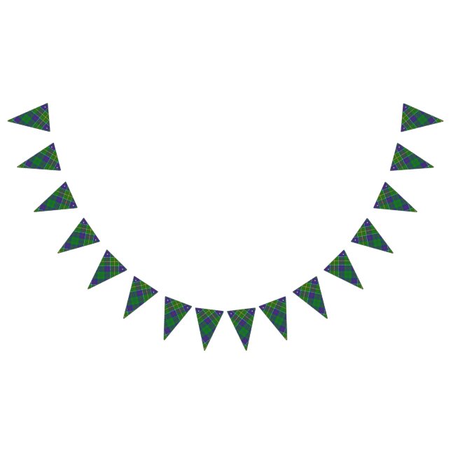 Scottish Clan Hunter Tartan Wimpelkette (Alle)