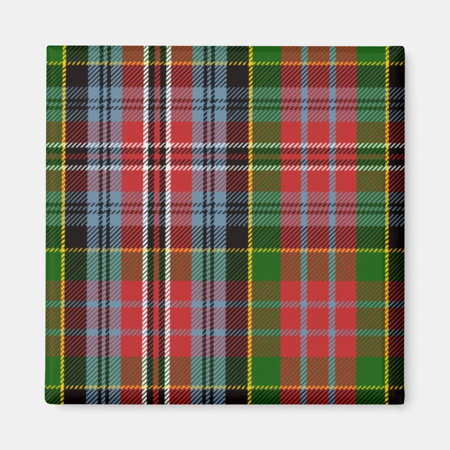 Scottish Clan Kidd Tartan Kariert Magnet (Vorne)