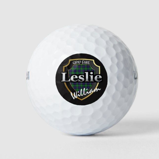 Scottish Clan Leslie personalisieren Ihren Namen Golfball (Vorderseite)