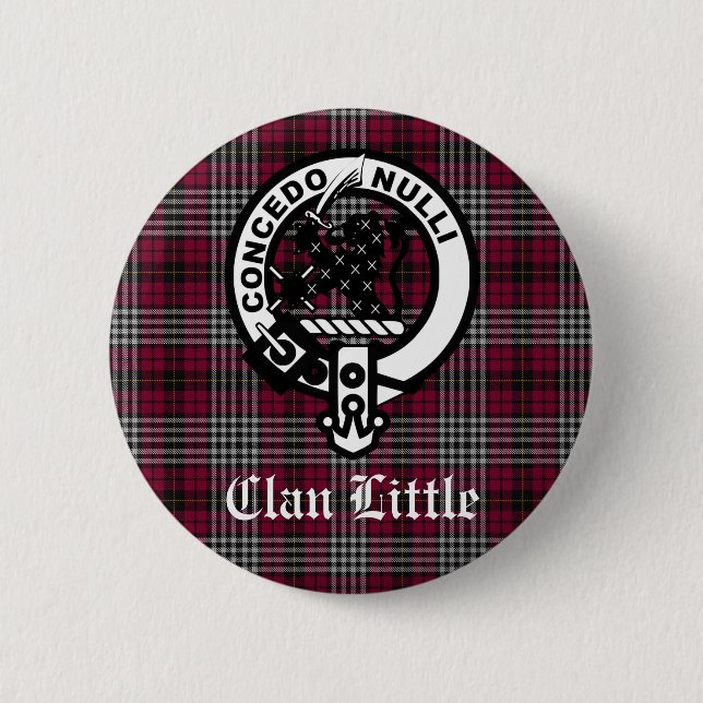 Scottish Clan Little Wappen Abzeichen und Tartan C Button (Vorderseite)