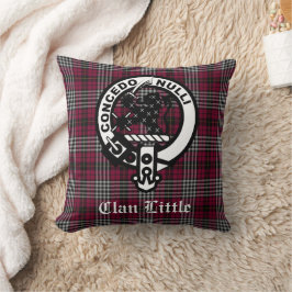 Scottish Clan Little Wappen Abzeichen und Tartan C Kissen