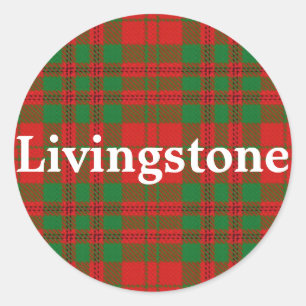 Scottish Clan Livingstone Tartan Kariert Runder Aufkleber
