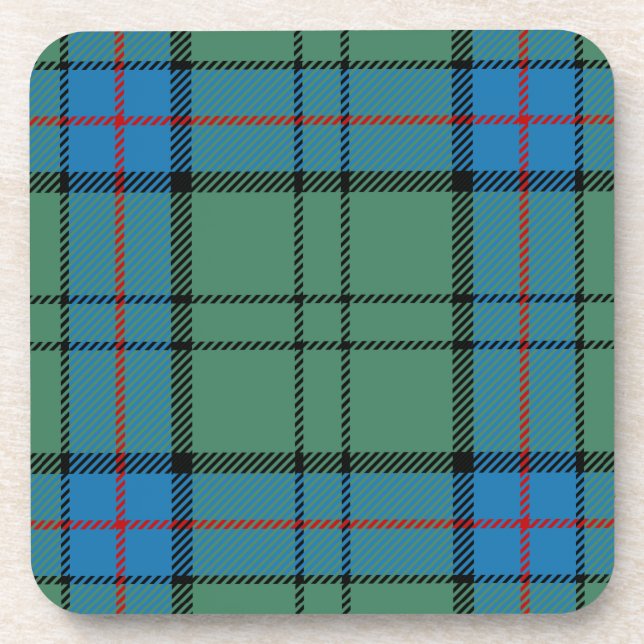 Scottish Clan Lockhart Tartan Kariert Getränkeuntersetzer (Vorderseite)