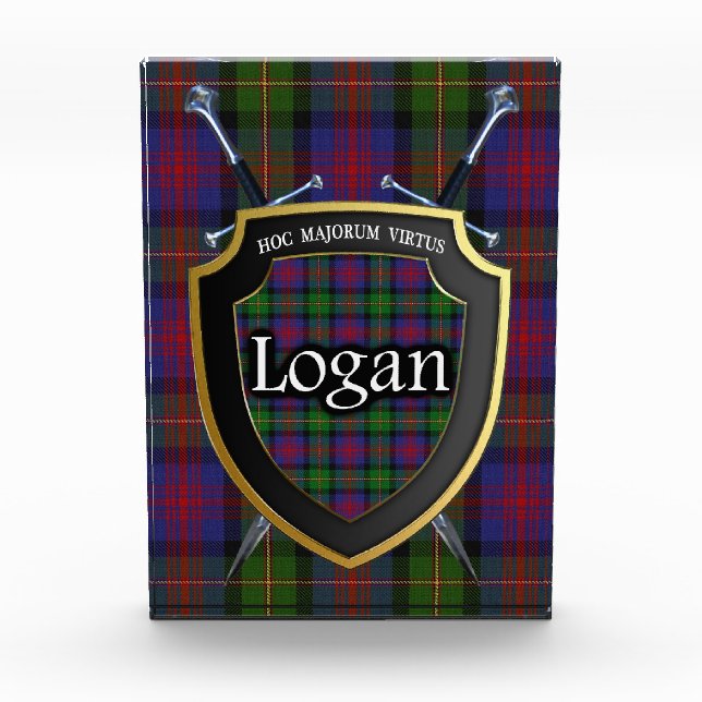 Scottish Clan Logan Tartan Fotoblock (Vorderseite)