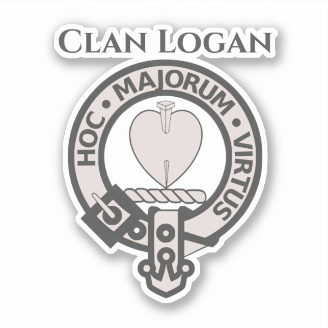 Scottish Clan Logan Wappen Abzeichen Sticker (Vorderseite)