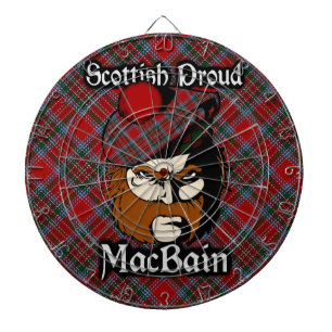 Scottish Clan MacBain Tartan Dartboard Dartscheibe