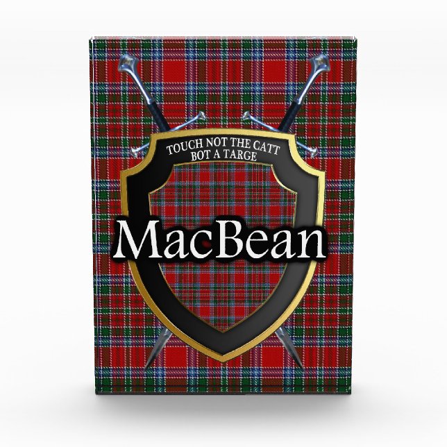 Scottish Clan MacBean Tartan Fotoblock (Vorderseite)