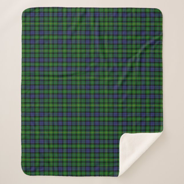 Scottish Clan MacBride Tartan Kariert Sherpadecke (Vorderseite)