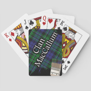 Scottish Clan MacCallum Tartan Paint Brush Spielkarten