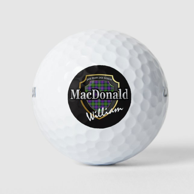Scottish Clan MacDonald personalize Your Name Golfball (Vorderseite)