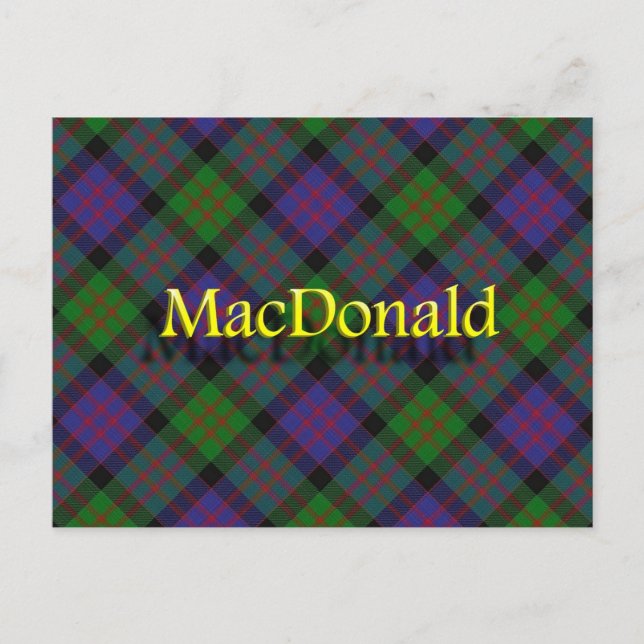 Scottish Clan MacDonald Postkarte (Vorderseite)