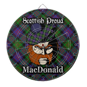 Scottish Clan MacDonald Tartan Dartboard Dartscheibe